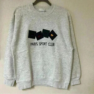 VTG Scottie Dog Embroidery Crewneck Vintage Paris Sports Club Crew